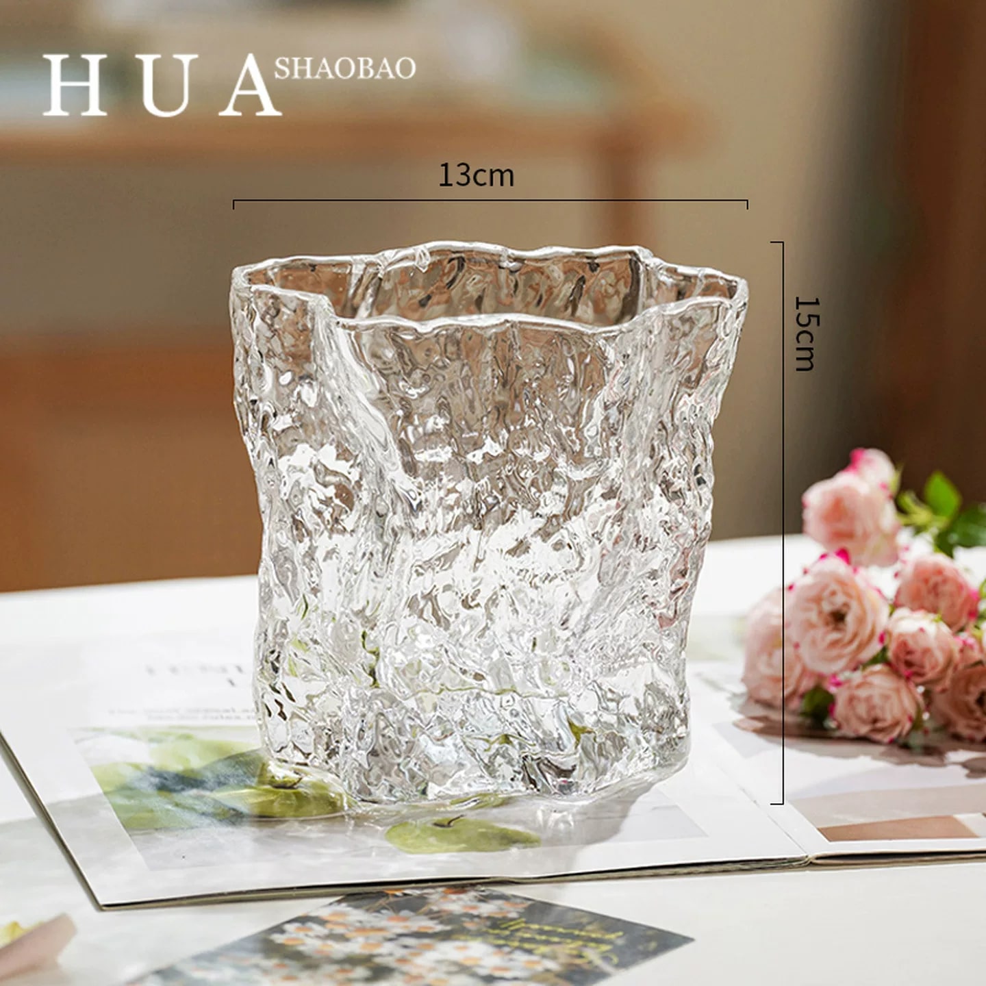 Glacier-Texture Glass Vase, Short to Extra Large — Home & Furniture on G+ Market