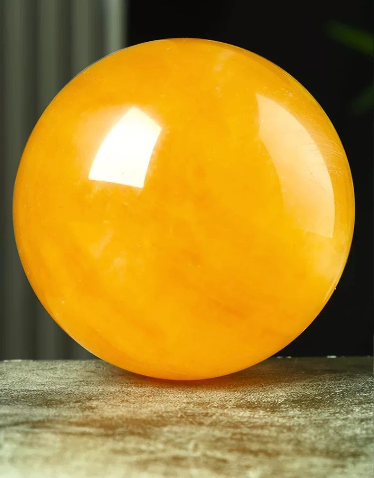 Natural Yellow Crystal Ball Display Ornament — Home & Furniture on G+ Market