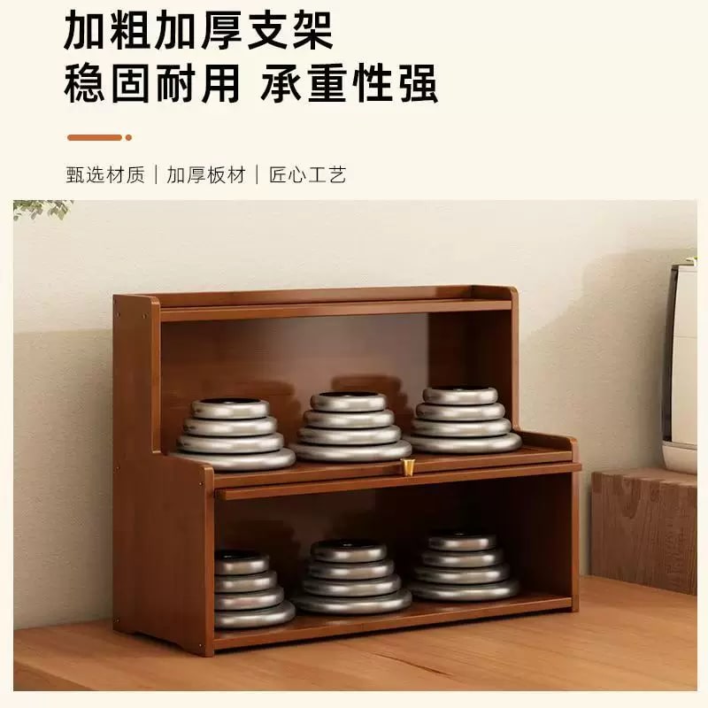 Wooden Countertop Cup Cabinet with Fluted Door photo 4
