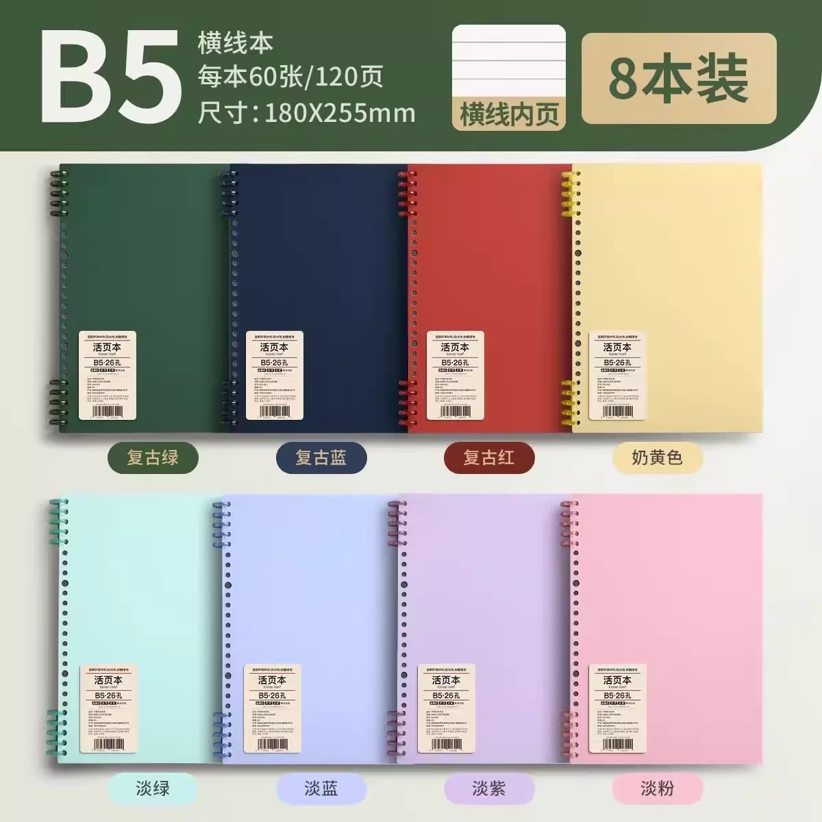 B5 and A5 Loose-Leaf Ring-Bound Notebooks Multipack photo 4