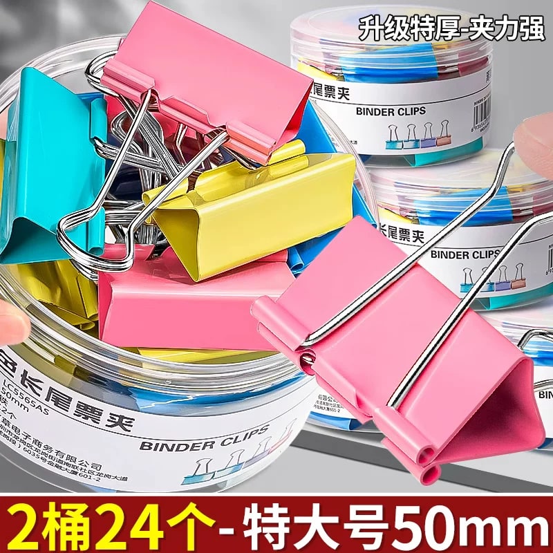 Heavy-Duty Coloured Binder Clips Bulk Pack photo 4
