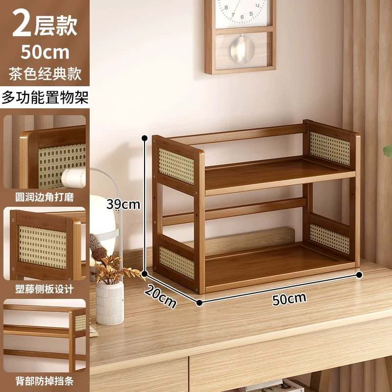 Bamboo Desktop Shelf Rack photo 2