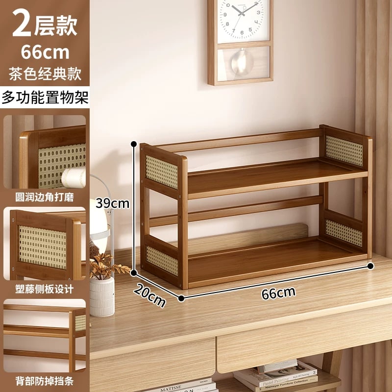 Bamboo Desktop Shelf Rack photo 3