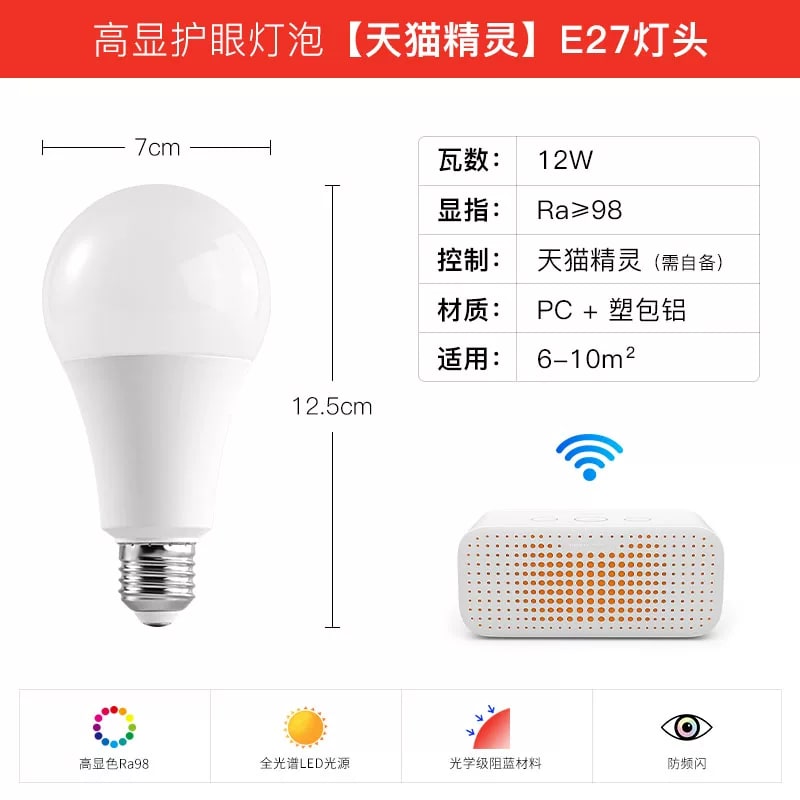 Zhenniu 12W Full-Spectrum High-CRI Dimmable Bulb with Remote photo 2