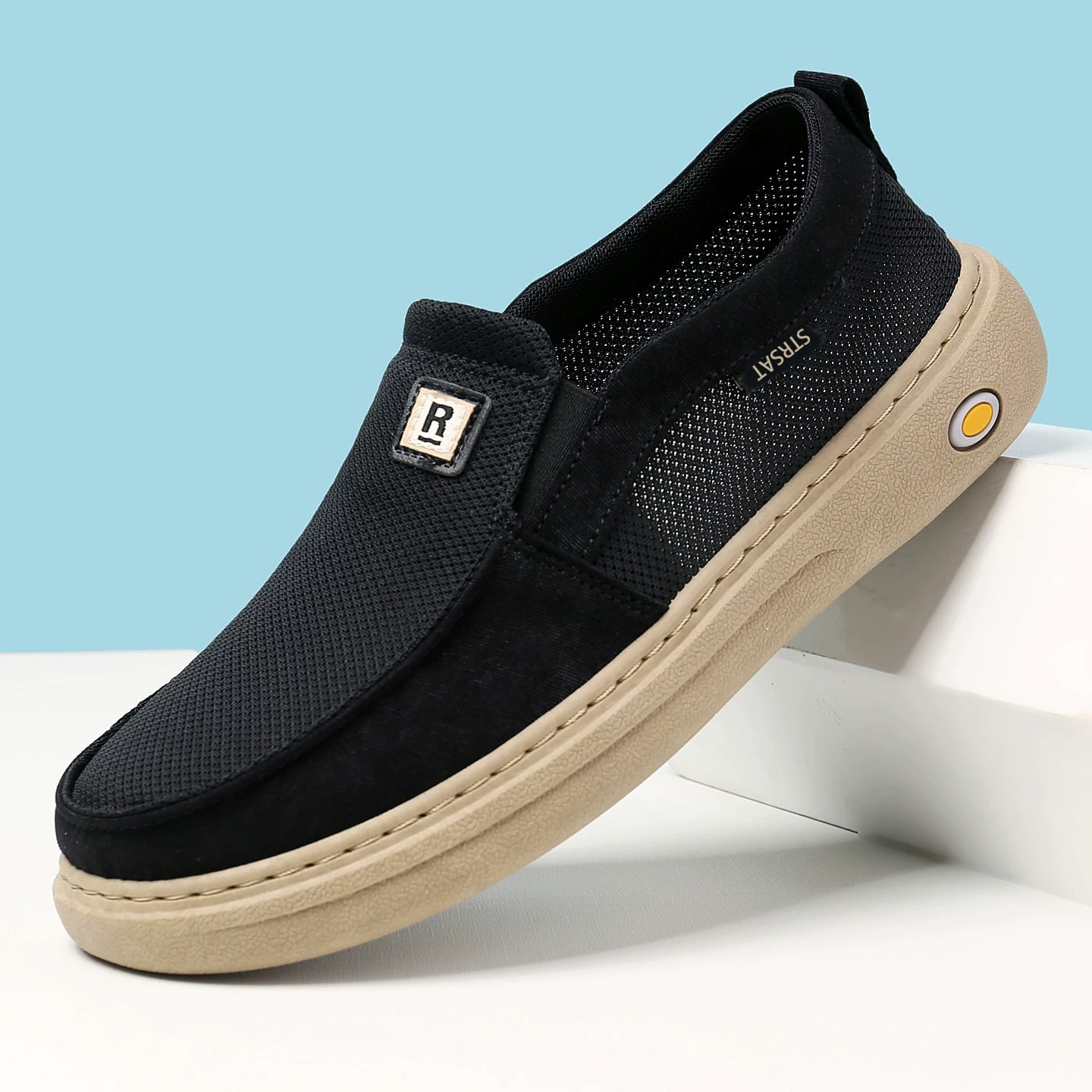 Men's Slip-On Canvas Loafers, Soft Sole photo 3