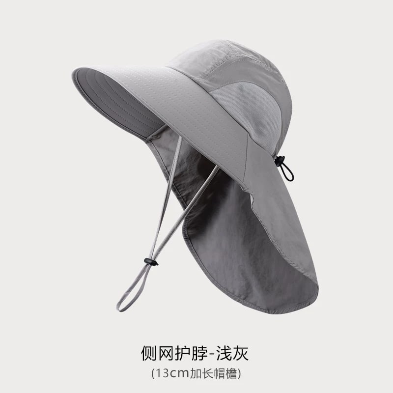 Wide-Brim Outdoor Fishing Sun Hat with Neck Flap photo 3