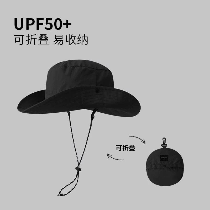 Packable Quick-Dry Wide-Brim Bucket Hat with Chin Cord photo 5