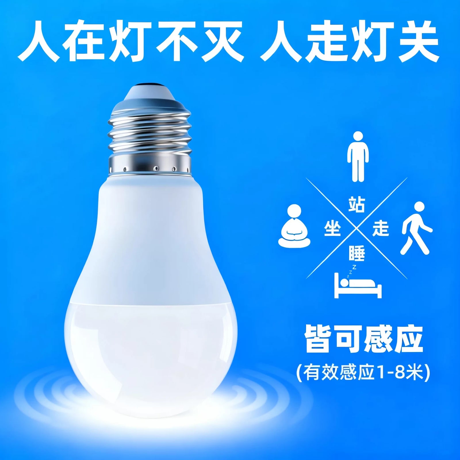 24G Radar Presence Sensor LED Bulb E27 photo 5