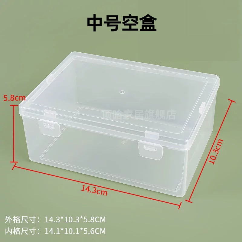 Clear Rectangular Plastic Storage Box with Lid photo 3