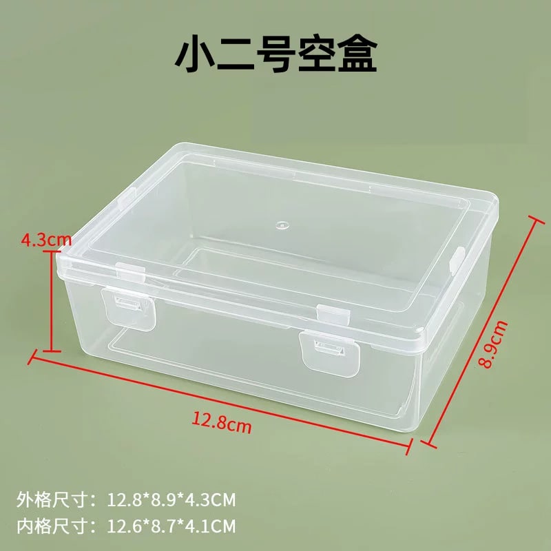 Clear Rectangular Plastic Storage Box with Lid photo 2