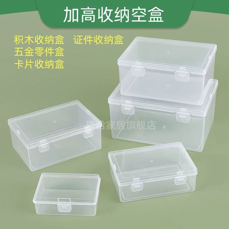 Clear Rectangular Plastic Storage Box with Lid photo 6