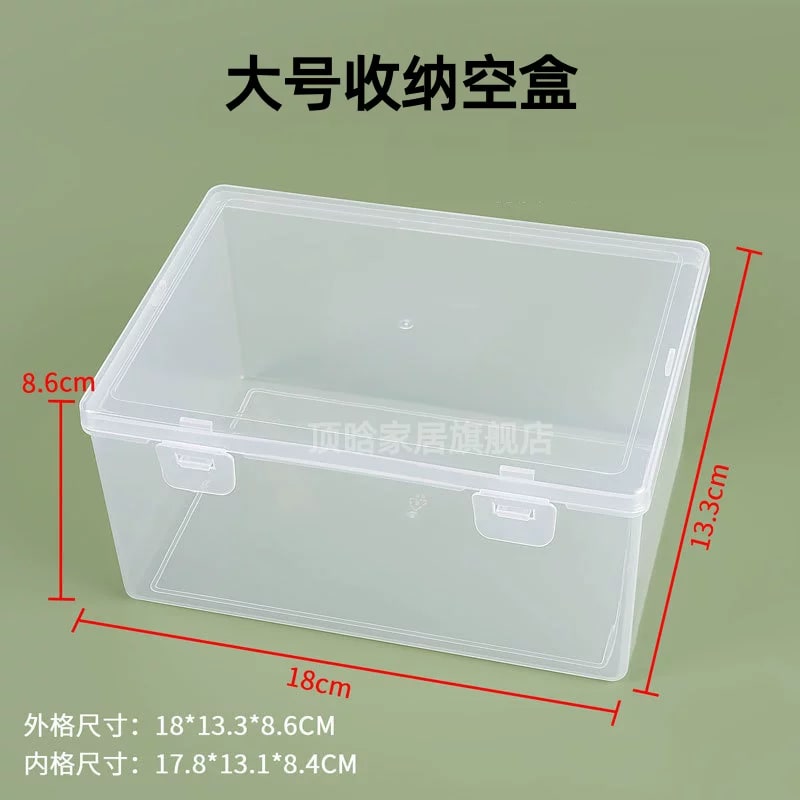 Clear Rectangular Plastic Storage Box with Lid photo 5