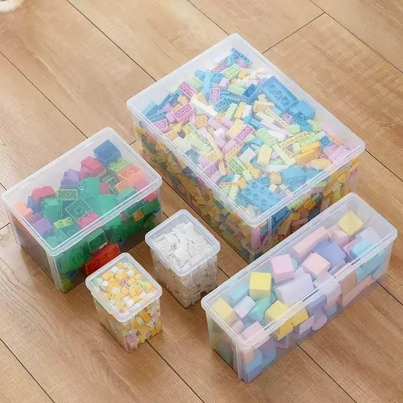 Clear Rectangular Plastic Storage Box with Lid photo 2