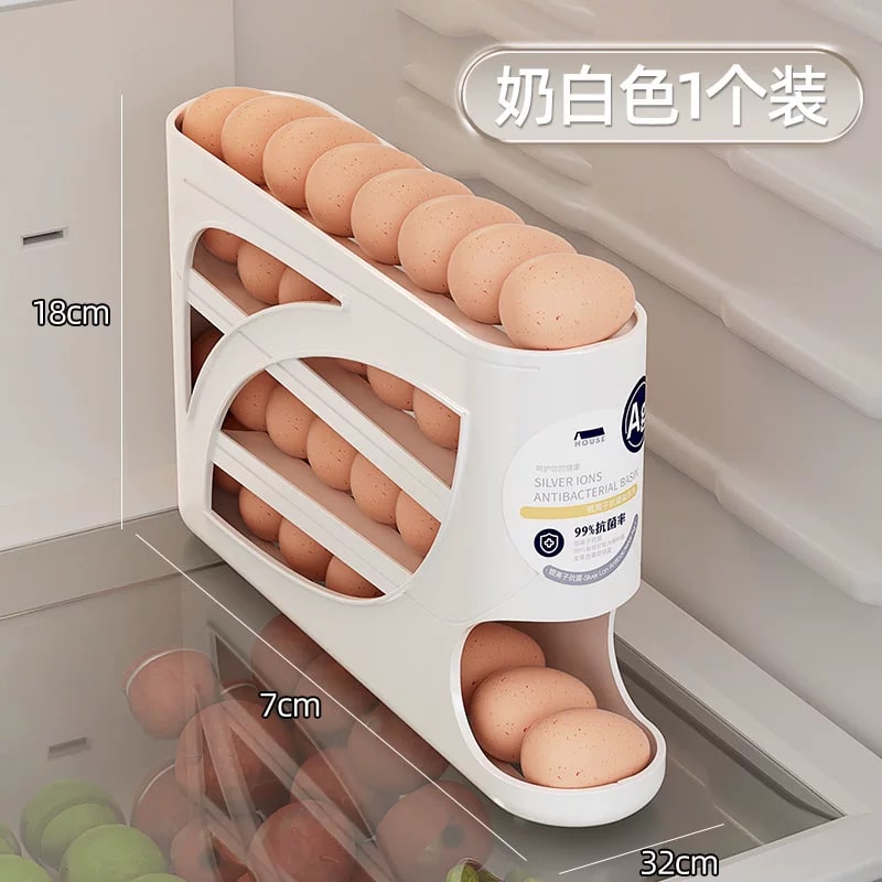Automatic Rolling Egg Storage Box - Fridge Door photo 2