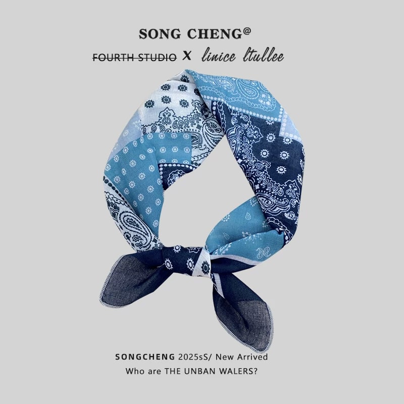 Cotton-Linen Headscarf and Neck Bandana photo 4