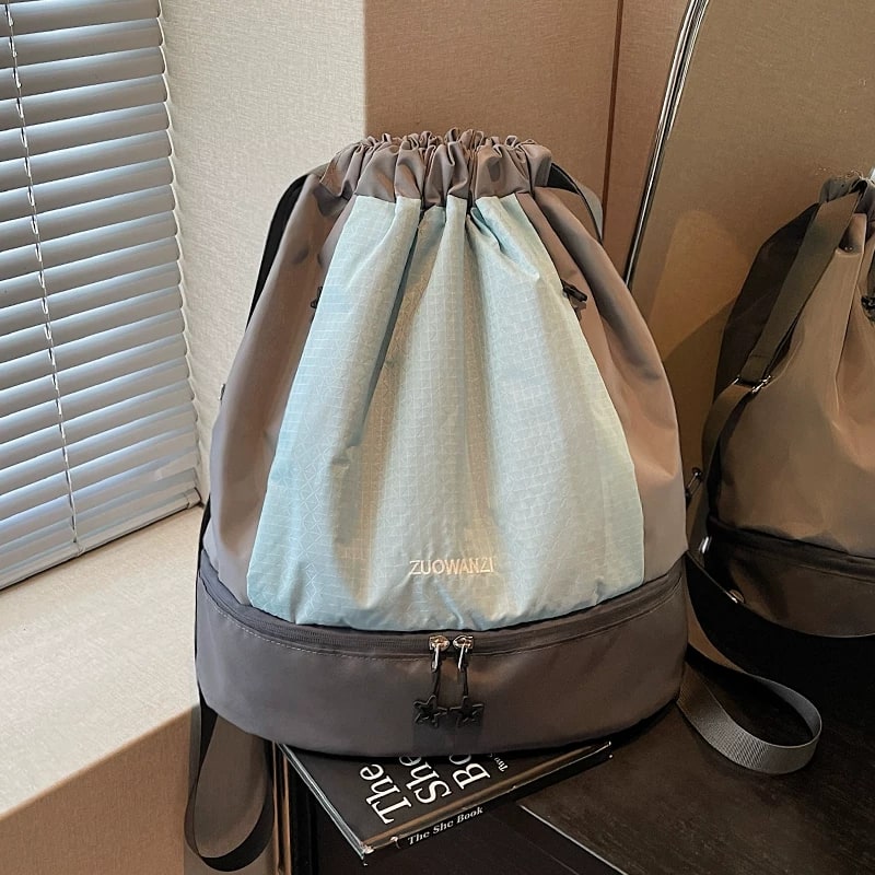 Wet and Dry Drawstring Swim and Gym Backpack photo 2