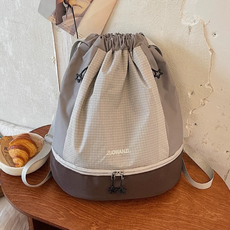 Wet and Dry Drawstring Swim and Gym Backpack photo 3