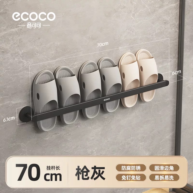 Wall-Mounted Slipper and Shoe Rack for Bathrooms photo 5