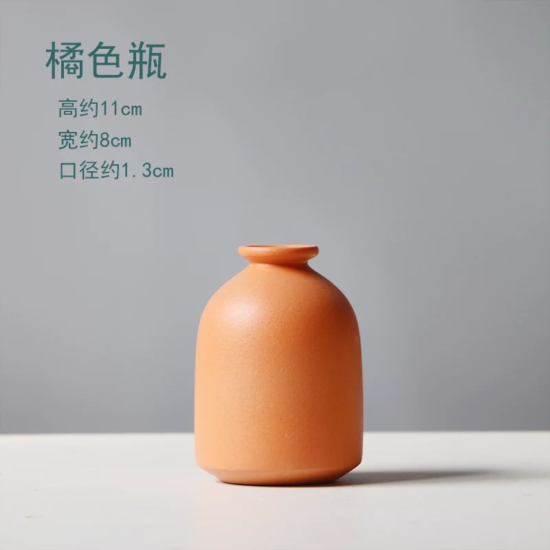 Matt Ceramic Bud Vases with Dried Flowers photo 4