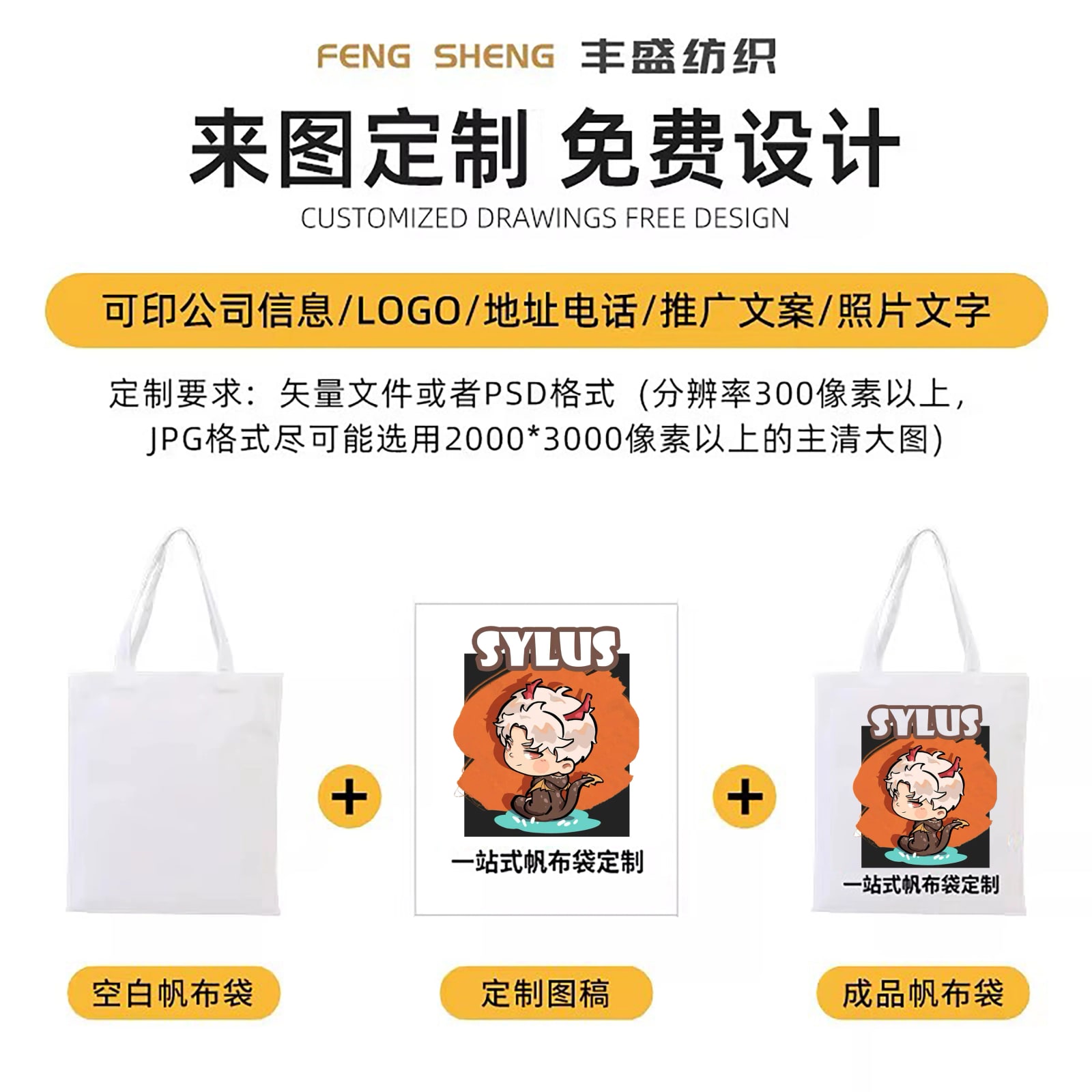 Custom Canvas Tote Bag - Logo Printing photo 3