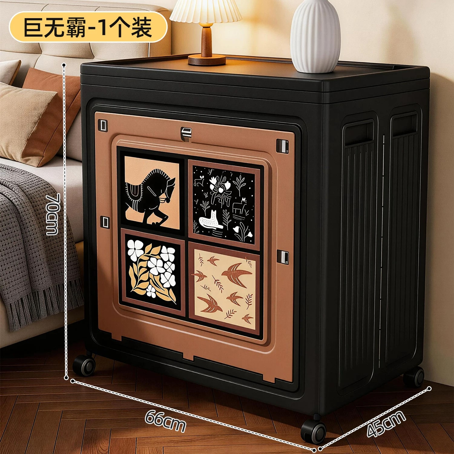 Folding Storage Cabinet with Castors photo 6