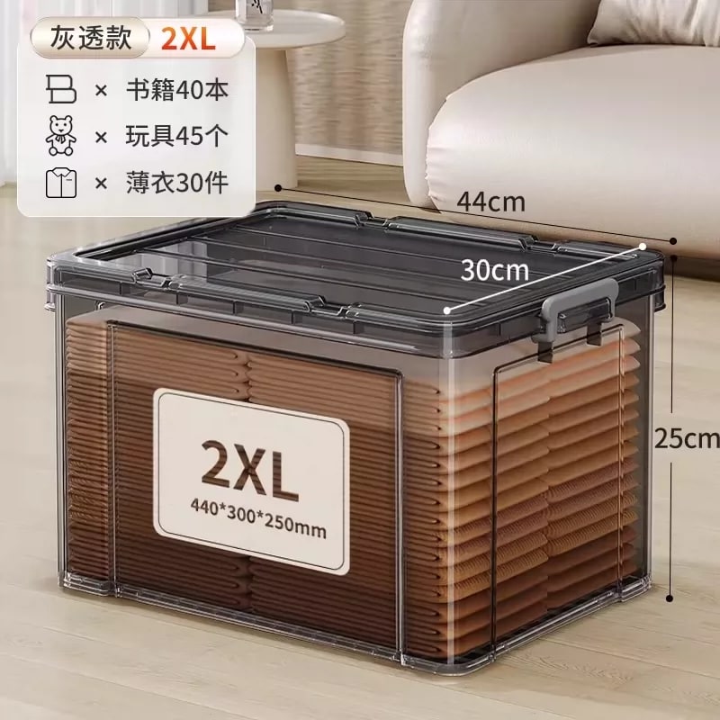 Clear Stackable Storage Box with Flip Lid photo 4