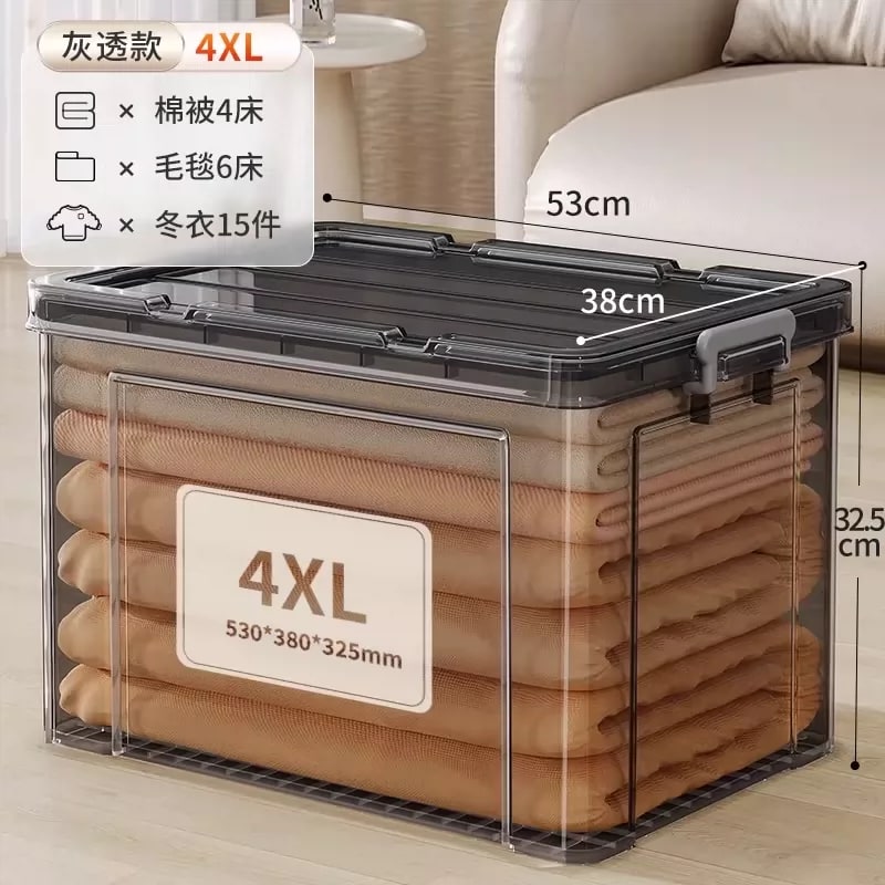 Clear Stackable Storage Box with Flip Lid photo 6