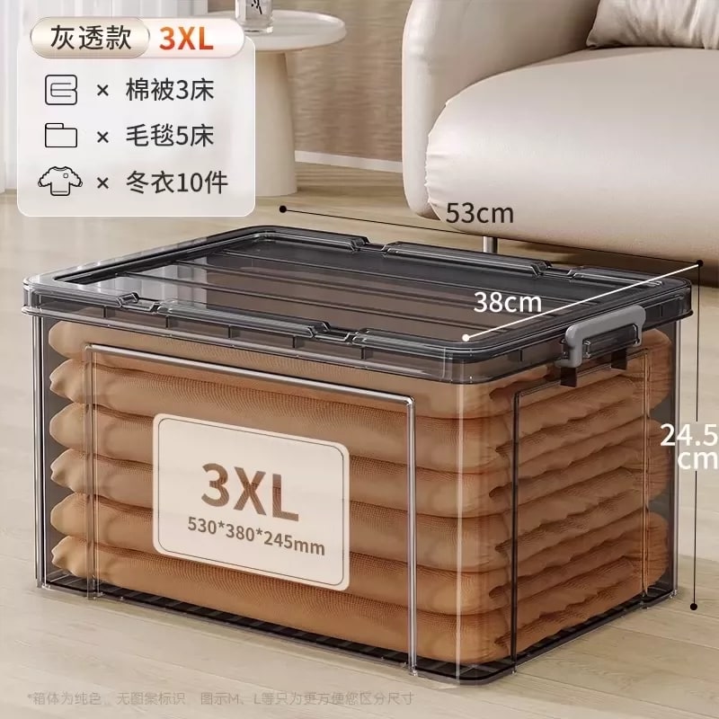 Clear Stackable Storage Box with Flip Lid photo 5