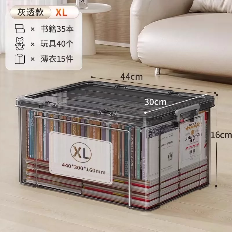 Clear Stackable Storage Box with Flip Lid photo 3
