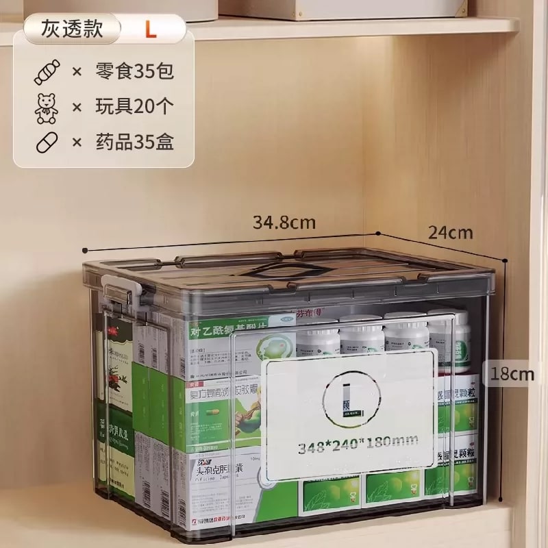 Clear Stackable Storage Box with Flip Lid photo 2
