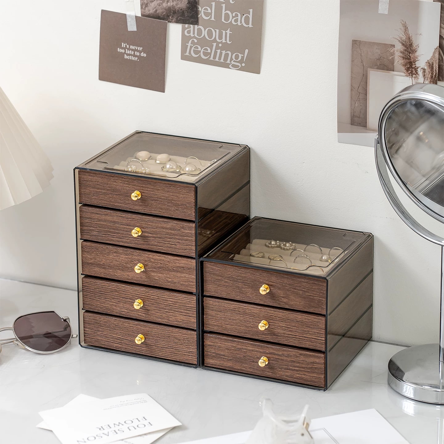 Vintage-Style Stackable Jewellery Storage Drawers photo 5