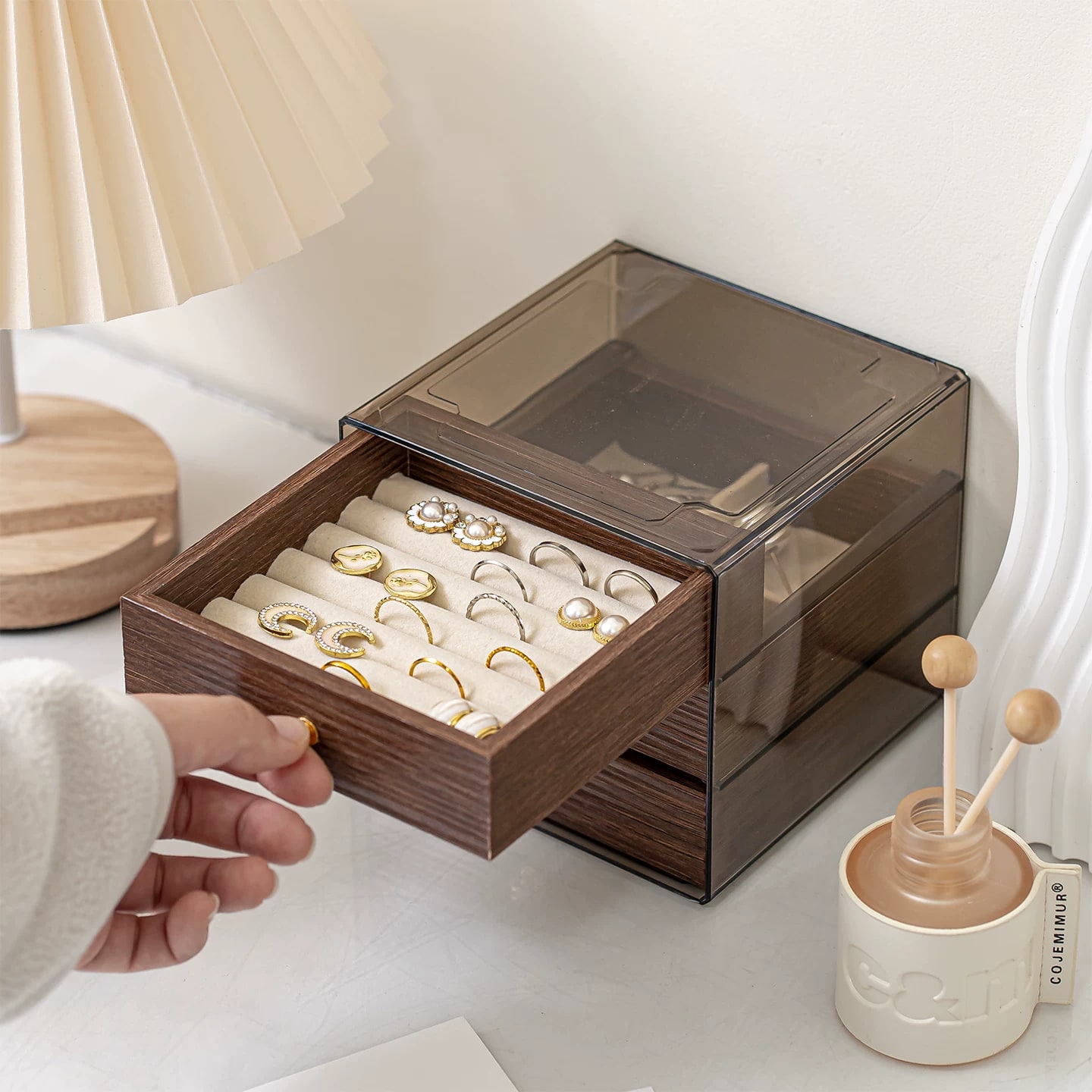 Vintage-Style Stackable Jewellery Storage Drawers photo 4