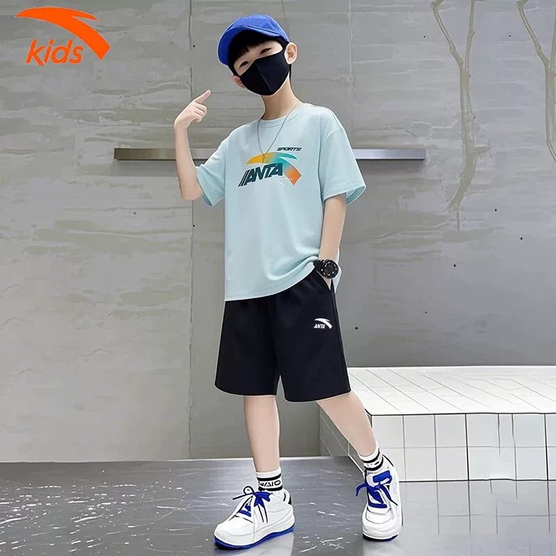 ANTA Kids Boys Quick-Dry Two-Piece Summer Set photo 3