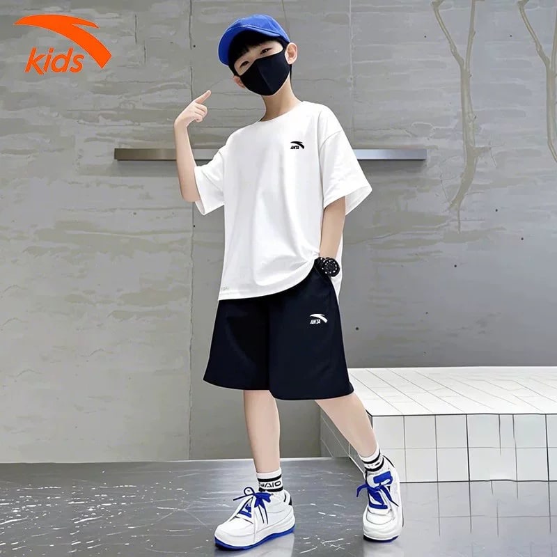 ANTA Kids Boys Quick-Dry Two-Piece Summer Set photo 5