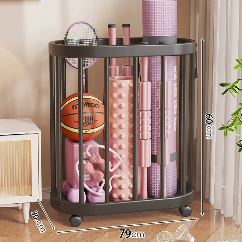 Rolling Storage Basket for Yoga Mats and Sports Gear photo 6