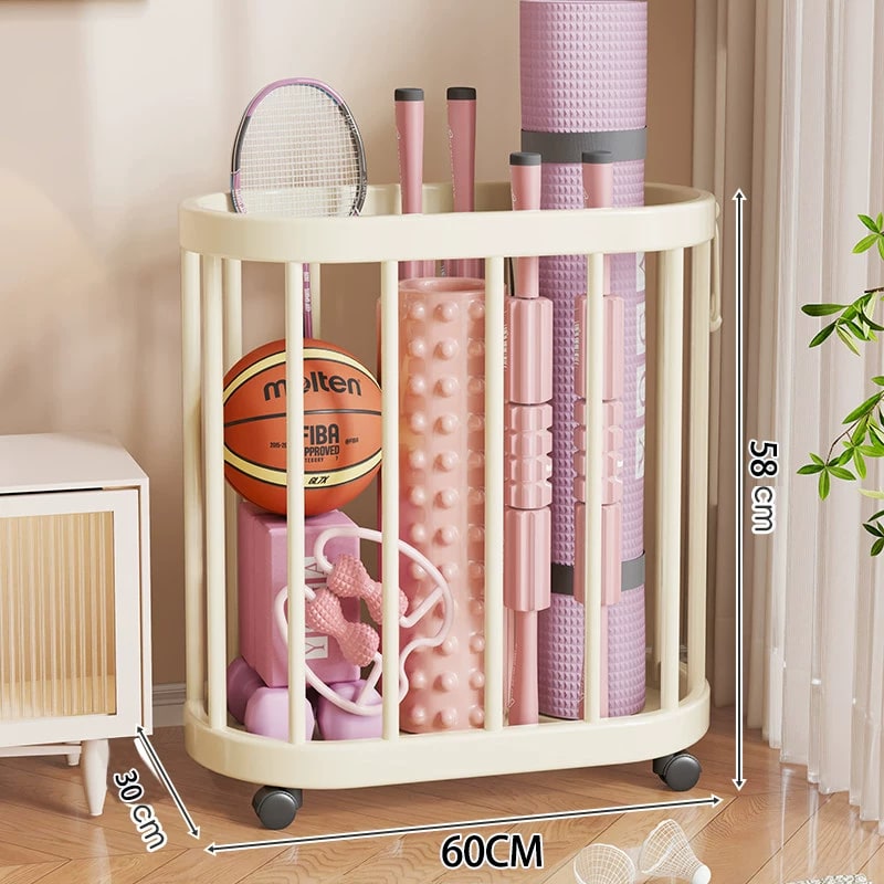 Rolling Storage Basket for Yoga Mats and Sports Gear photo 3