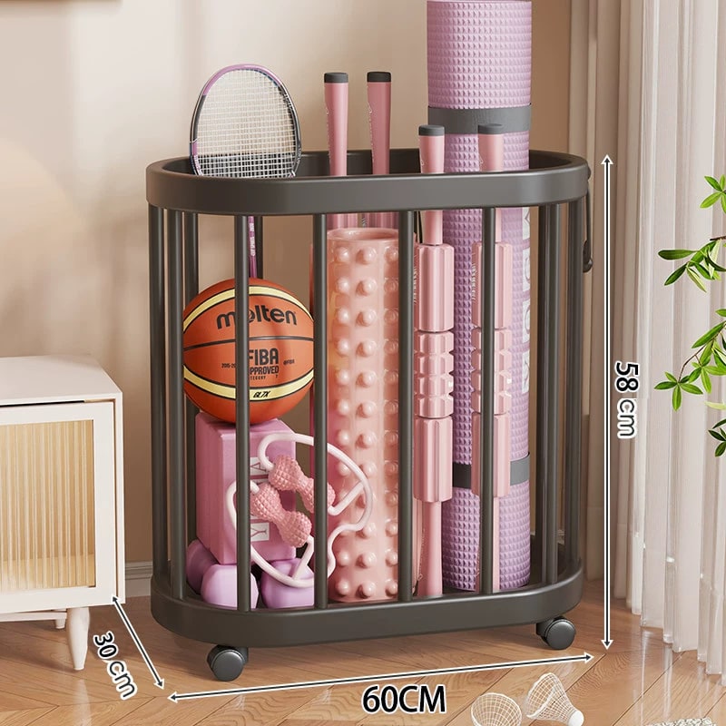 Rolling Storage Basket for Yoga Mats and Sports Gear photo 4