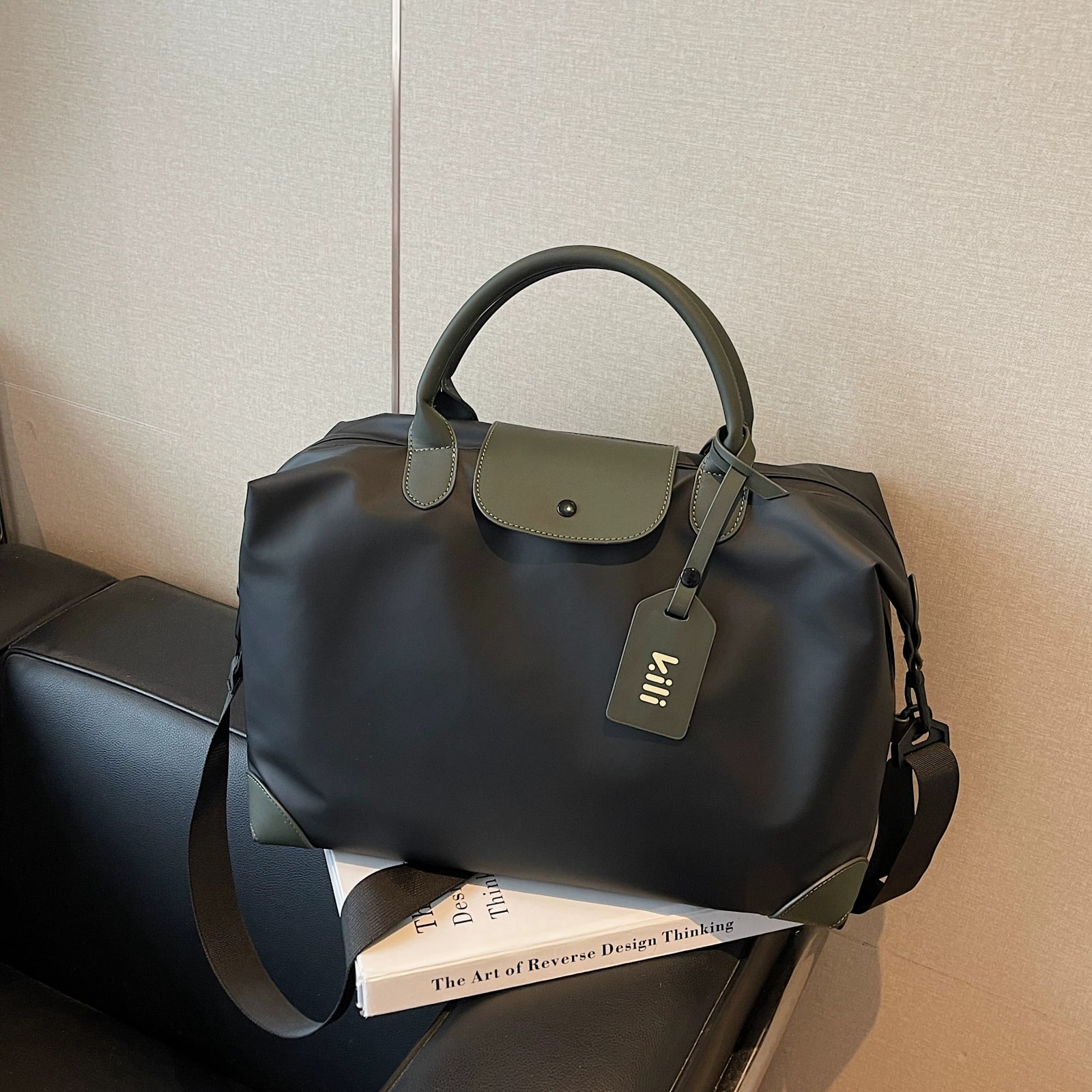Nylon Travel Duffel Bag that Fits Over a Luggage Handle photo 4