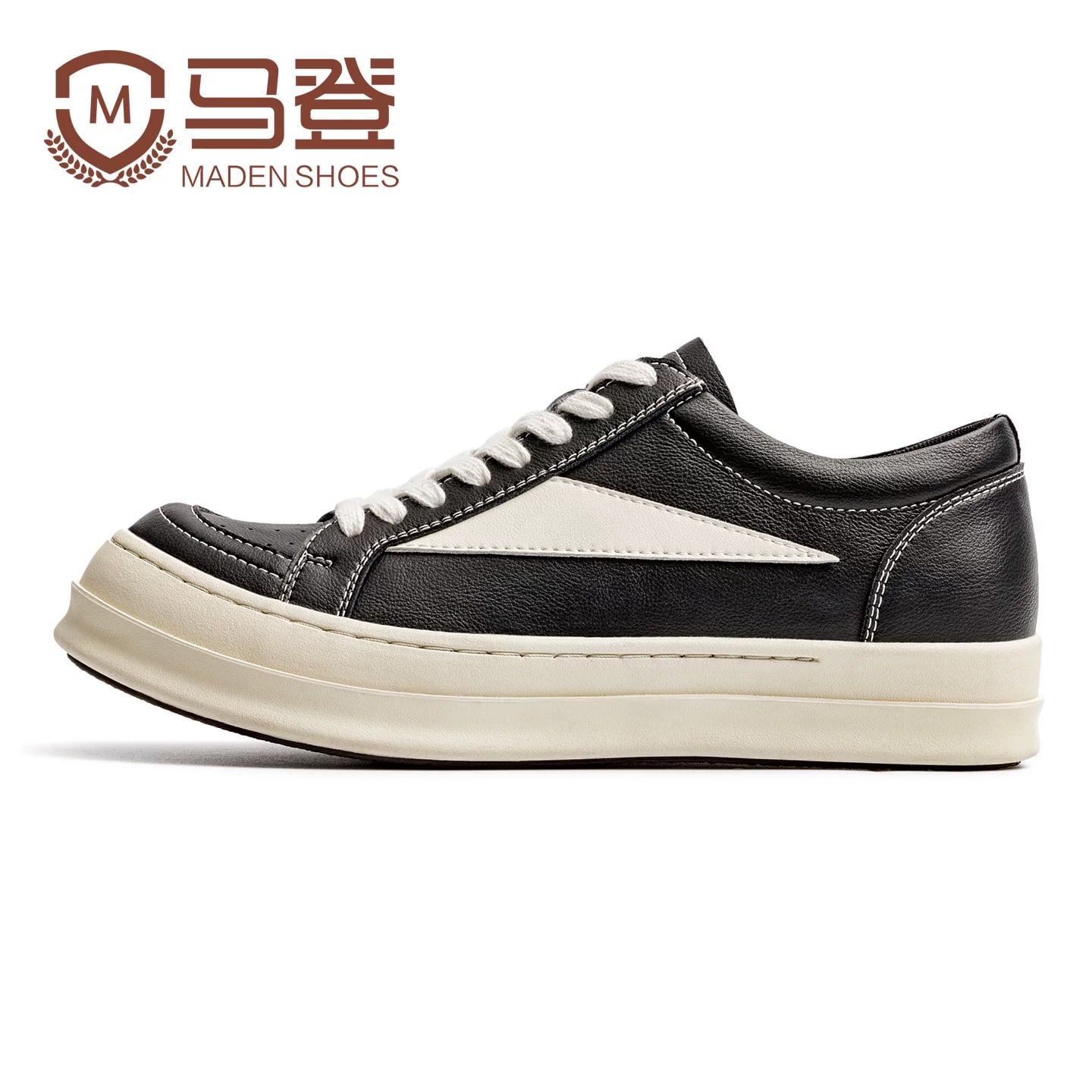Maden Men's Thick-Sole Leather Trainers — Fashion on G+ Market