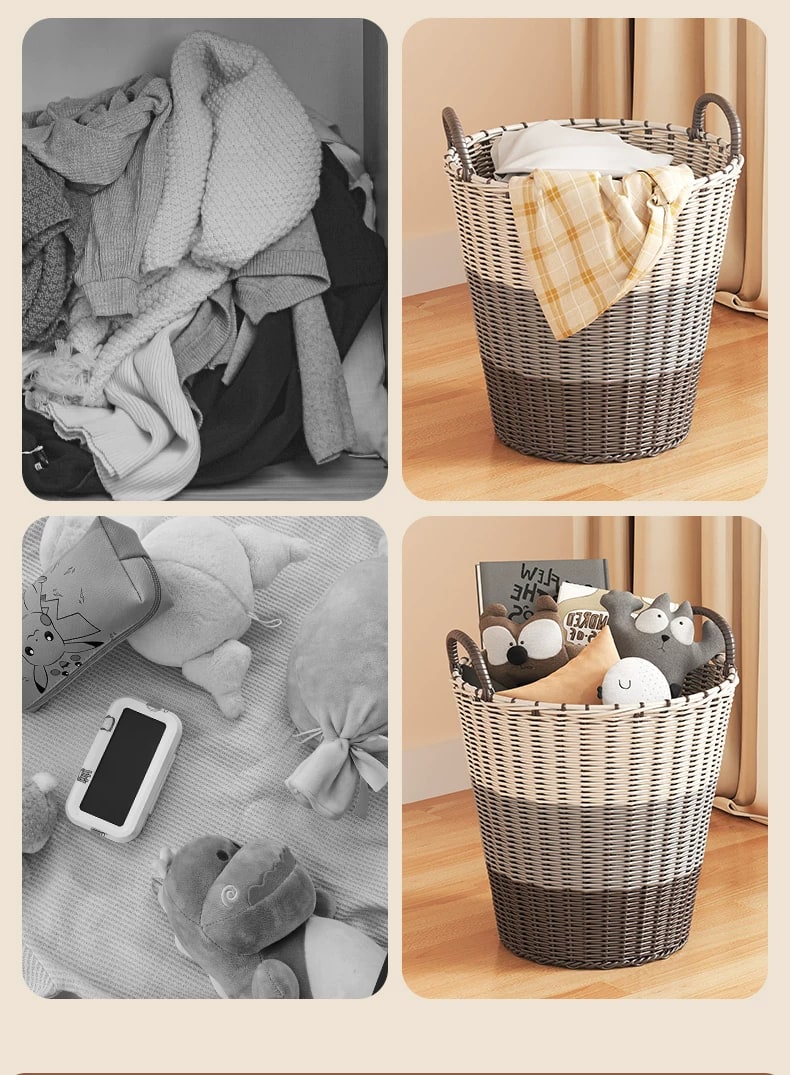 Woven-Look Laundry Basket with Handles — Home & Furniture on G+ Market