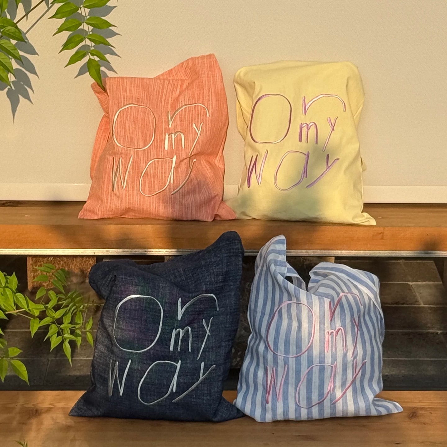 Embroidered Canvas Tote Shoulder Bag photo 2