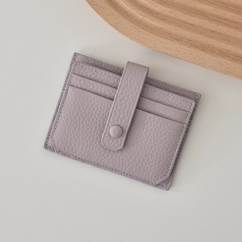 Slim Leather Card Holder with Snap Strap photo 6