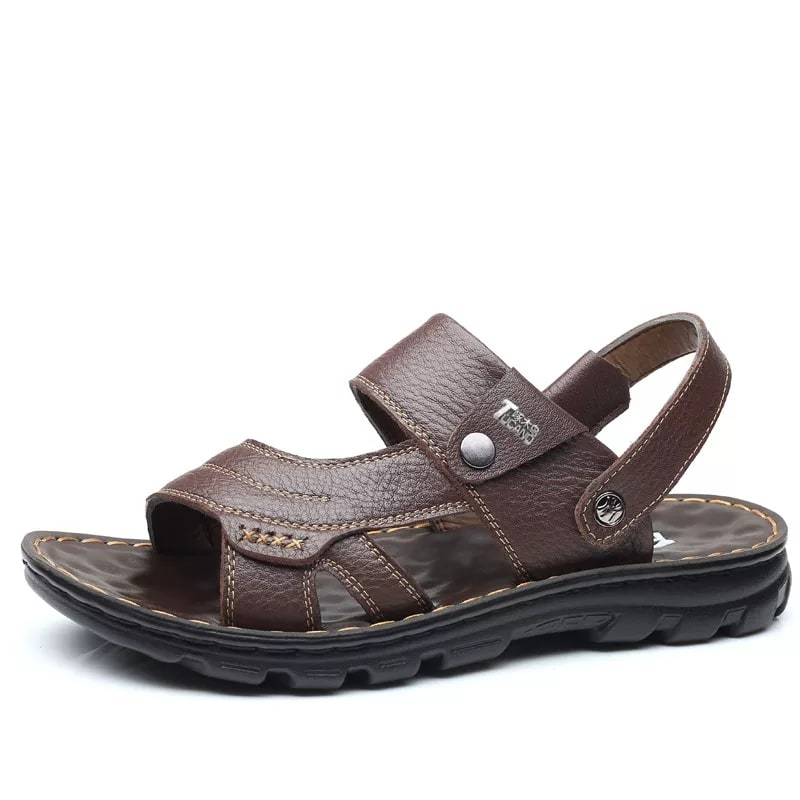 Woodpecker Men's Leather Casual Beach Sandals photo 4