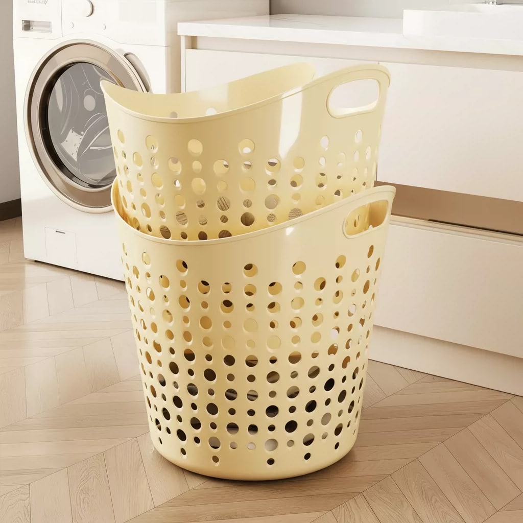 Perforated Laundry Hamper Basket photo 5