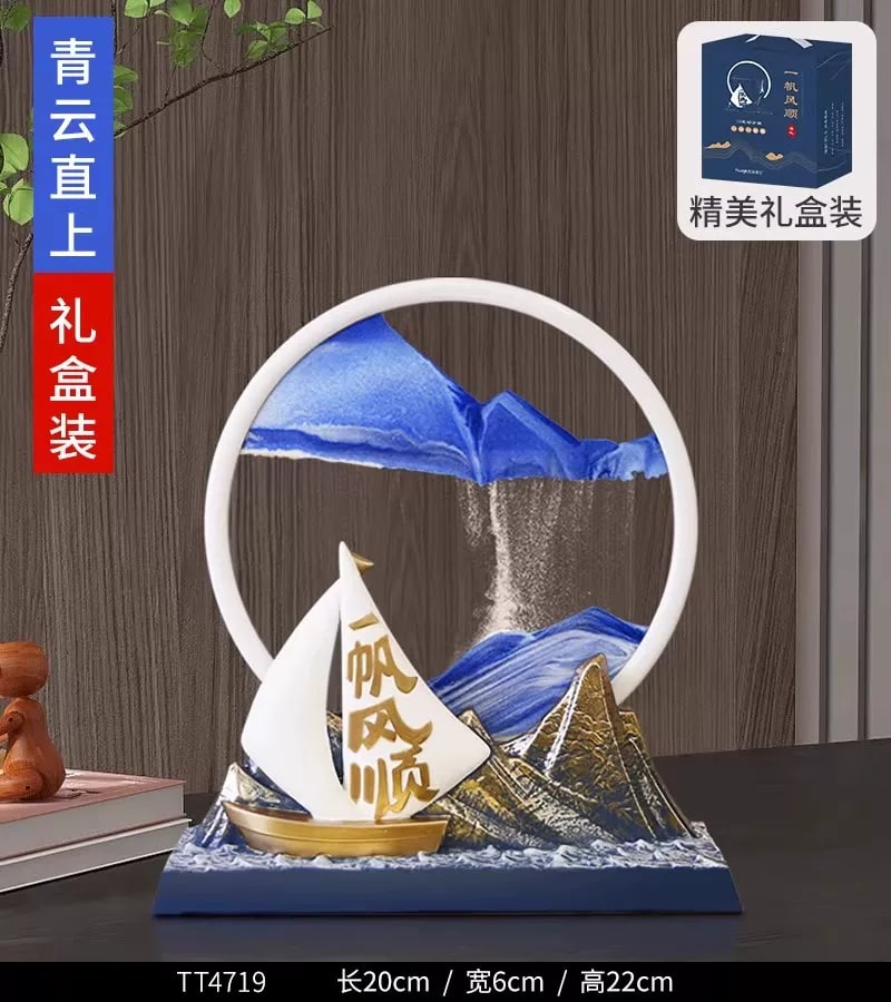 Smooth Sailing Sailboat Sand-Art Desk Ornament photo 6