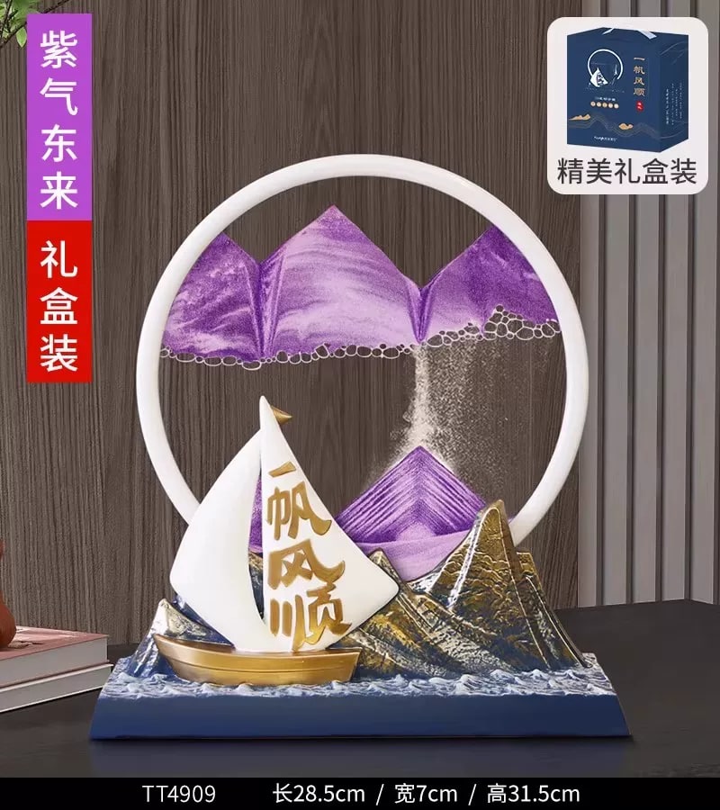 Smooth Sailing Sailboat Sand-Art Desk Ornament photo 5