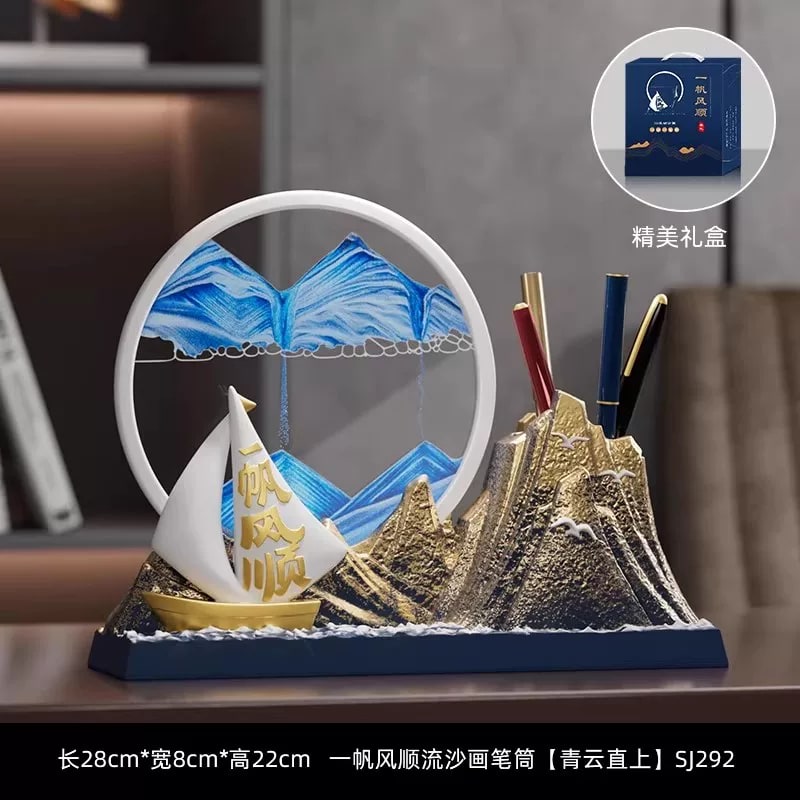 Smooth Sailing Sailboat Sand-Art Desk Ornament photo 3
