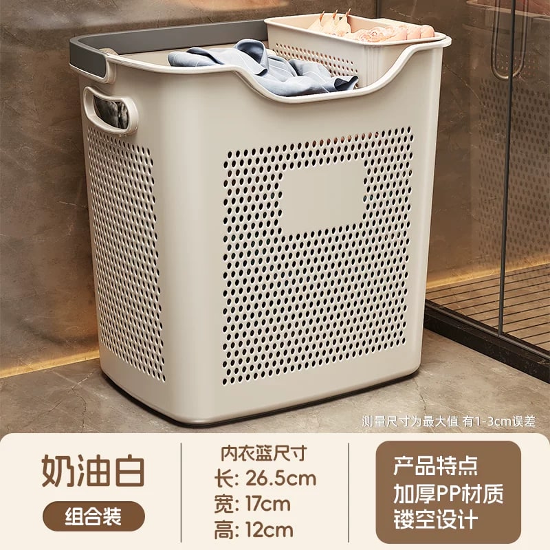 Nordic-Style Laundry Basket with Underwear Compartment photo 5