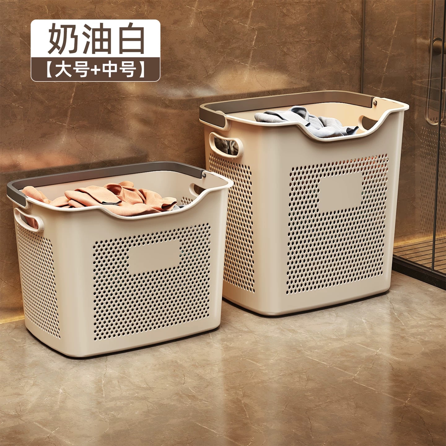 Nordic-Style Laundry Basket with Underwear Compartment photo 2