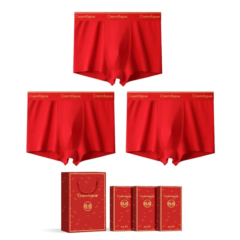 Mens Red Boxer Briefs Gift Set photo 2